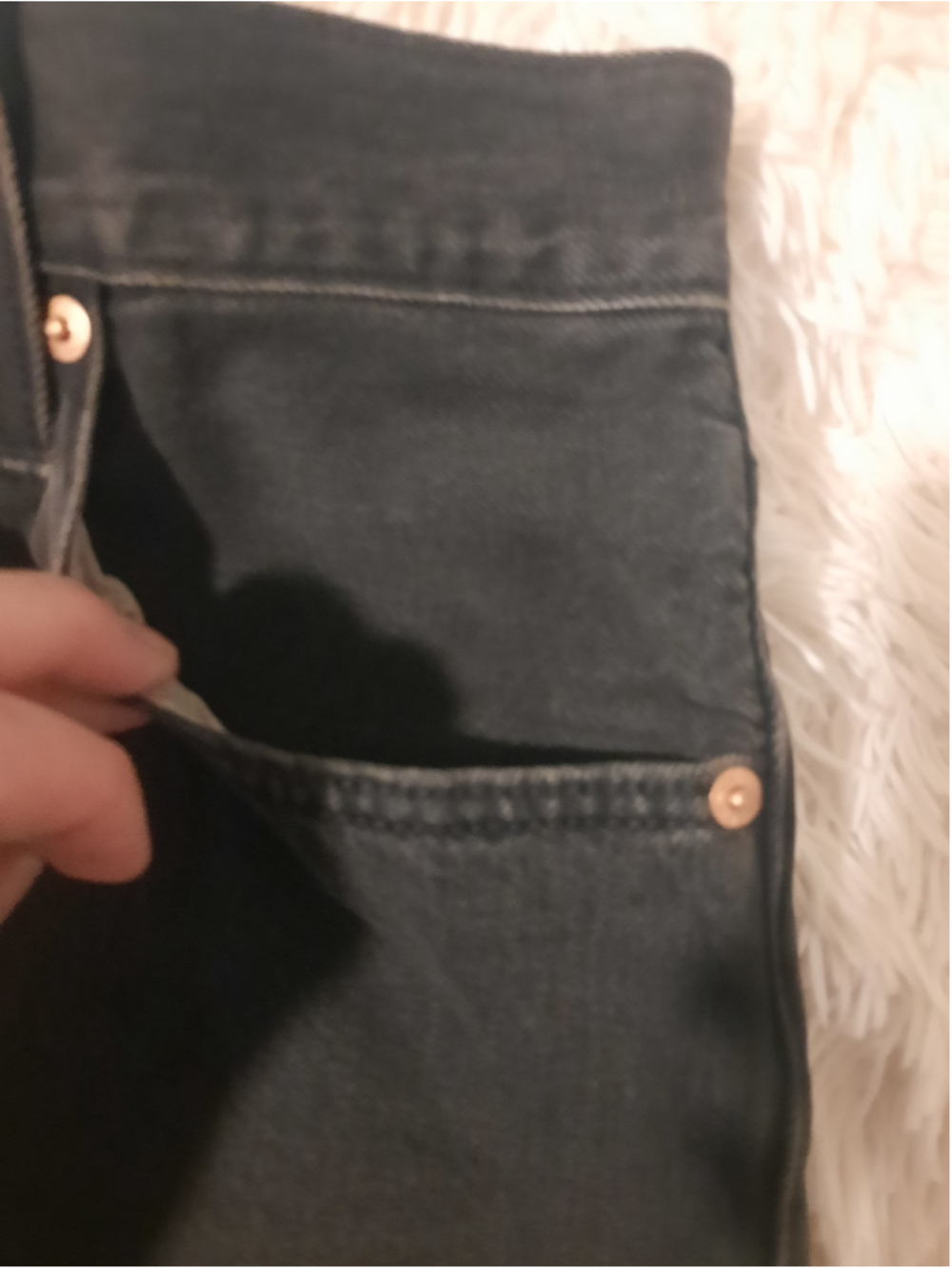 Women's High-Rise Black Denim Cutoff Shorts - Picture 2 of 8
